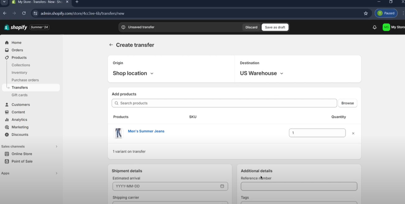 Find out how to transfer inventory between different locations within Shopify, ensuring your products are always where they need to be.