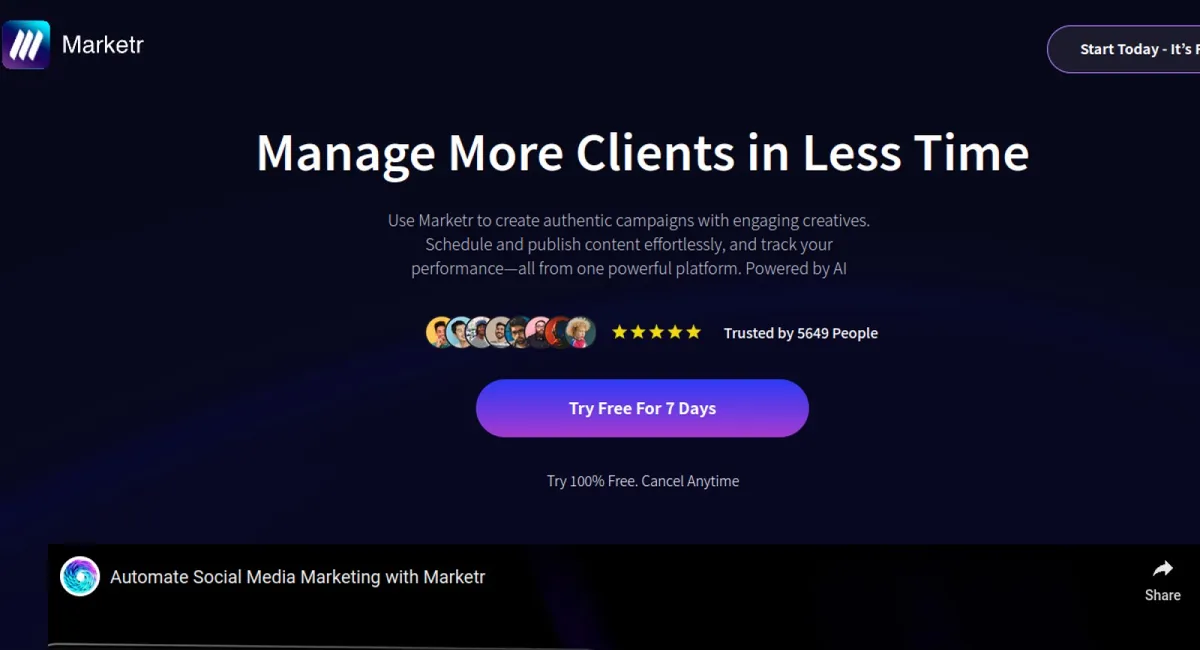 Marketr website