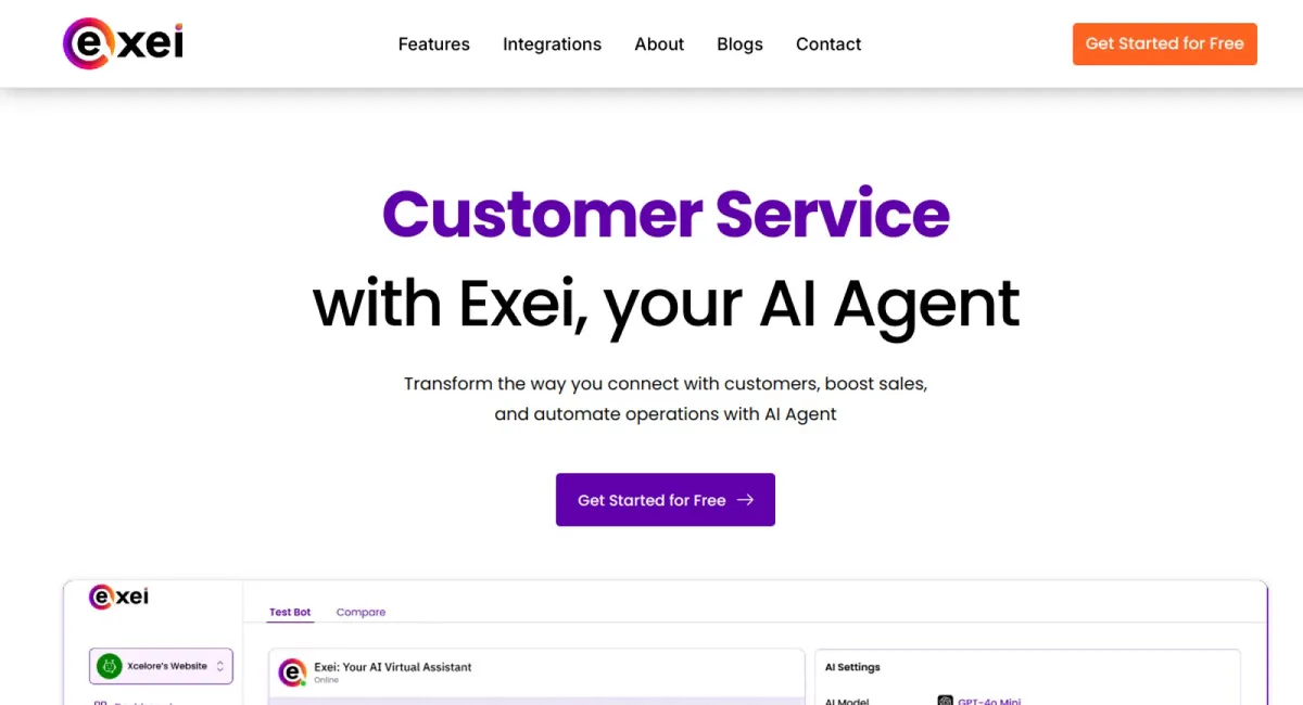 Exei website
