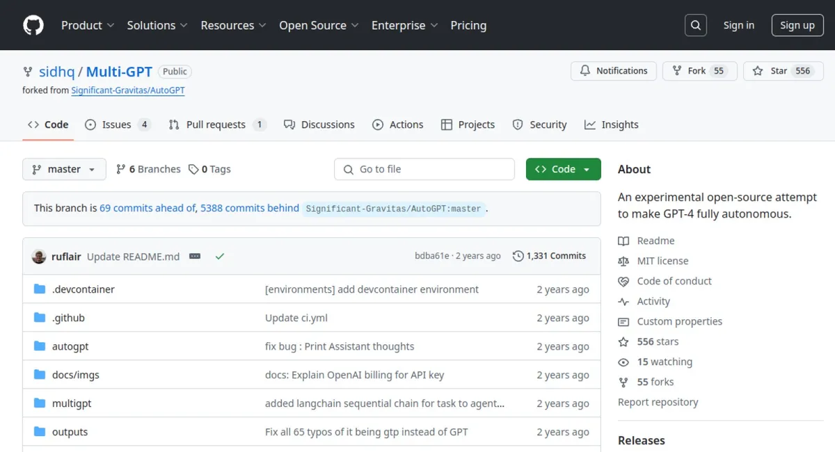 Multi-GPT website