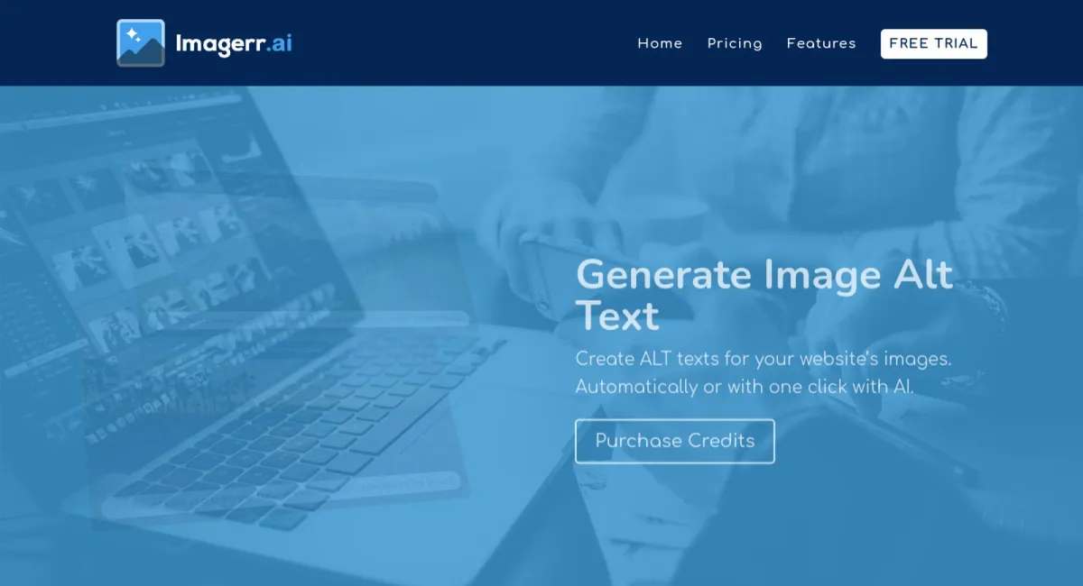 Imagerr AI  website