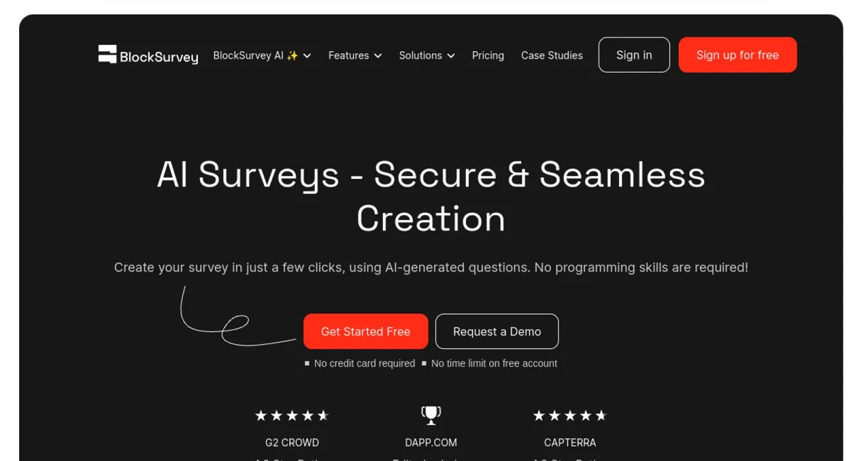 BlockSurvey website