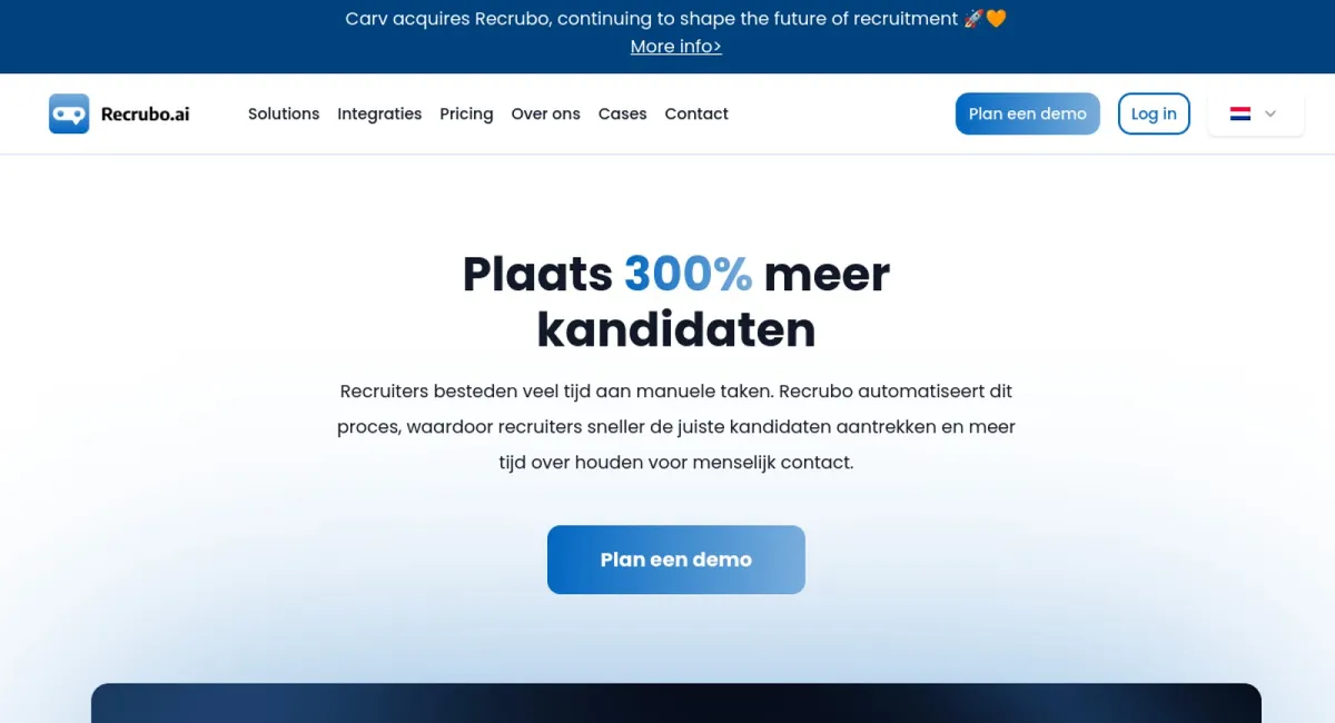 Recrubo.ai website