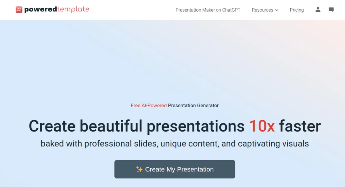 AI Presentation Maker website