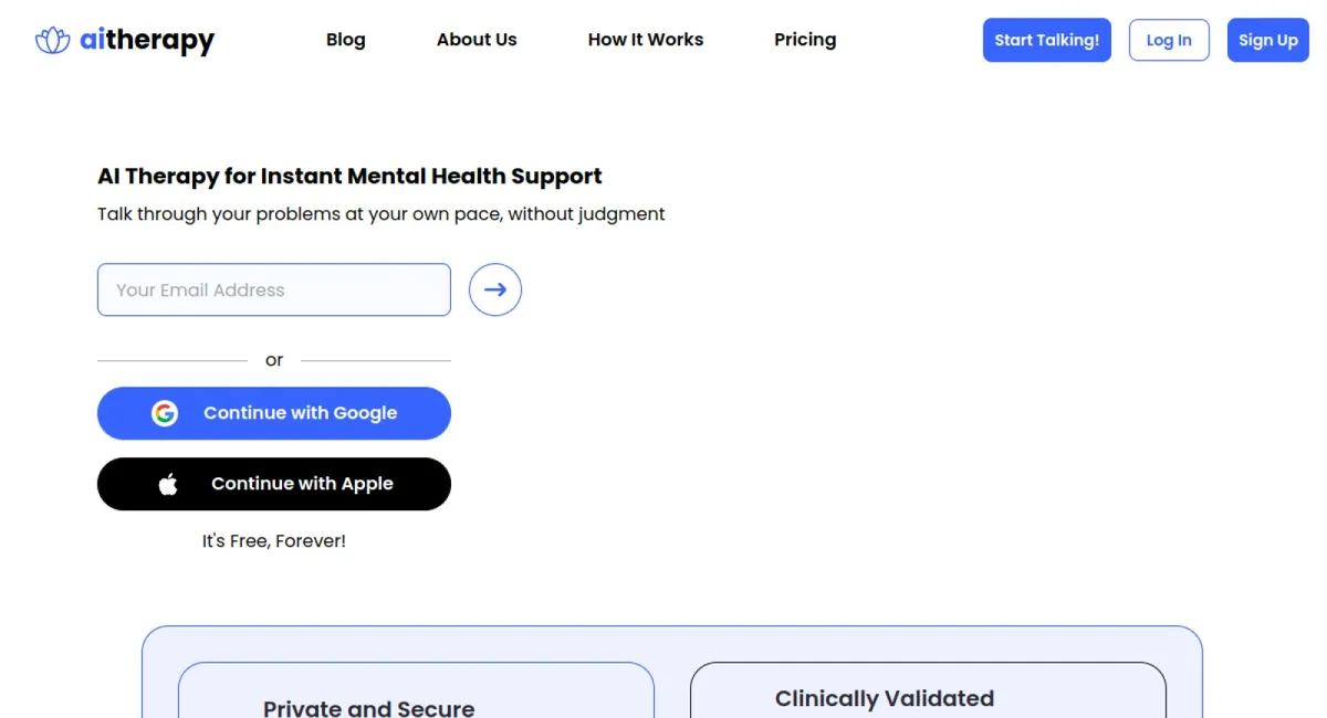 Aitherapy website