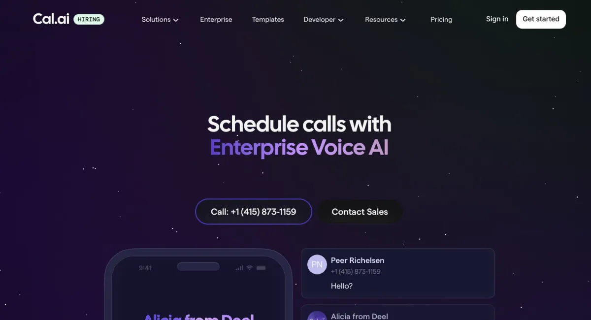 Cal AI website