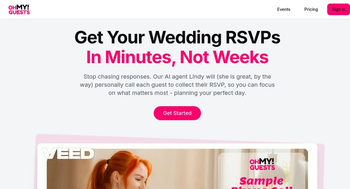 Oh My Guests website