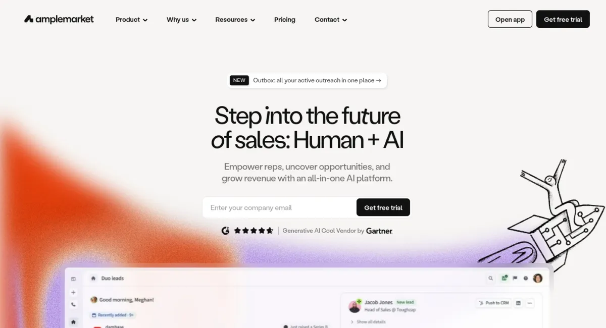 Amplemarket website