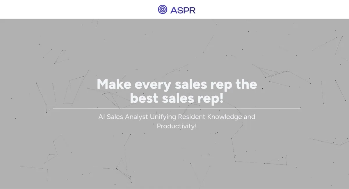 ASPR Sales Analyst AI website