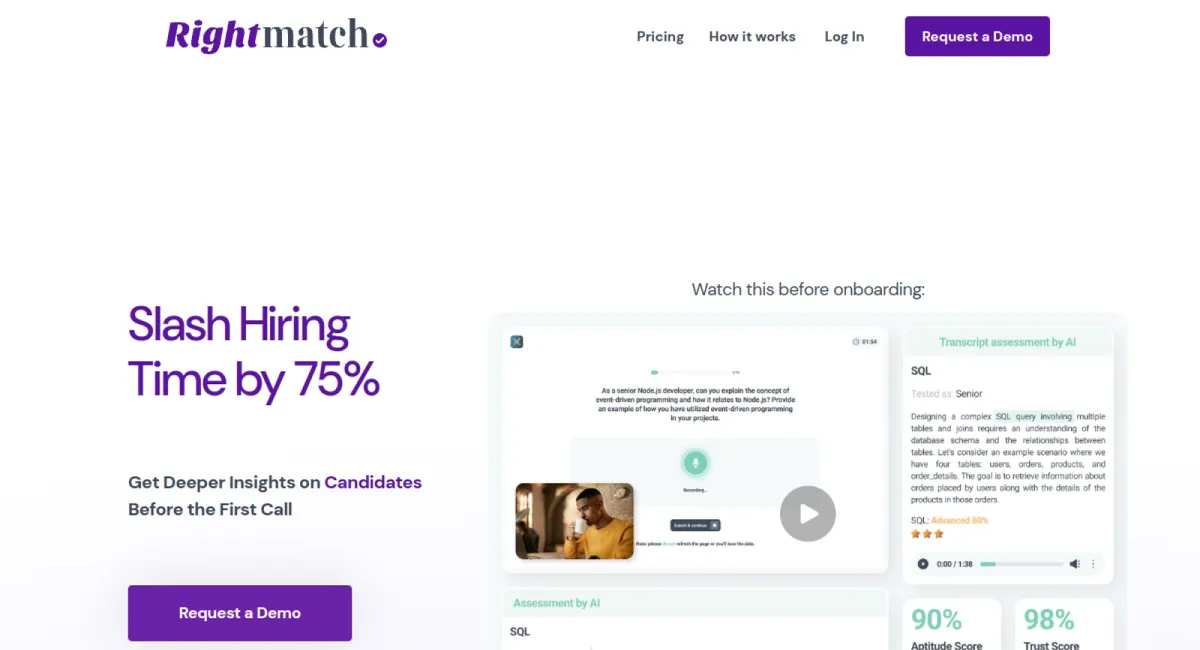 RightMatch AI website