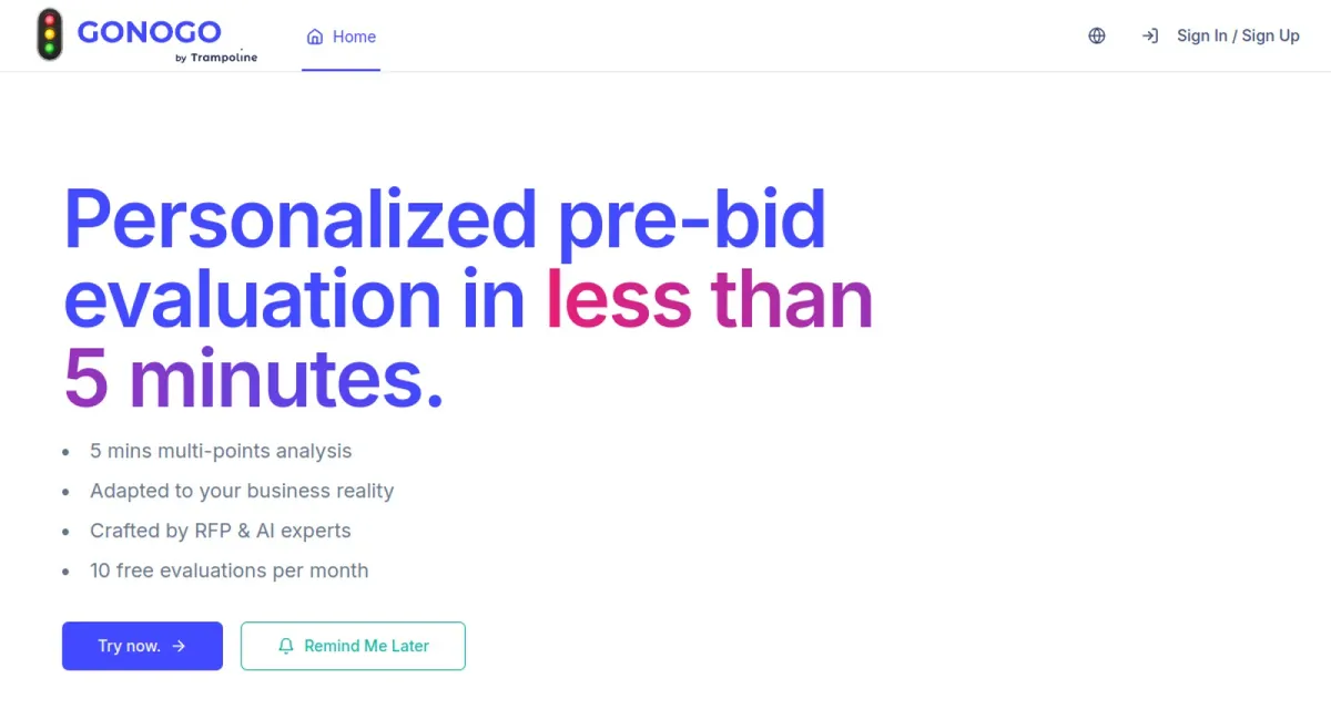 GoNoGo website