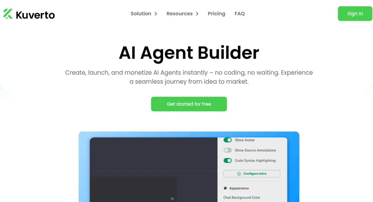 Kuverto website
