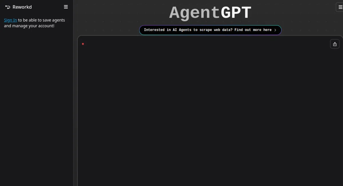 AgentGPT website