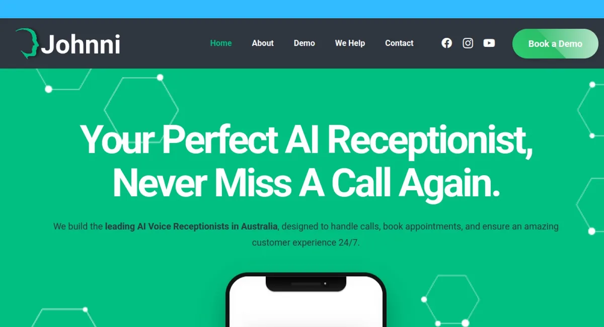 Johnni AI website