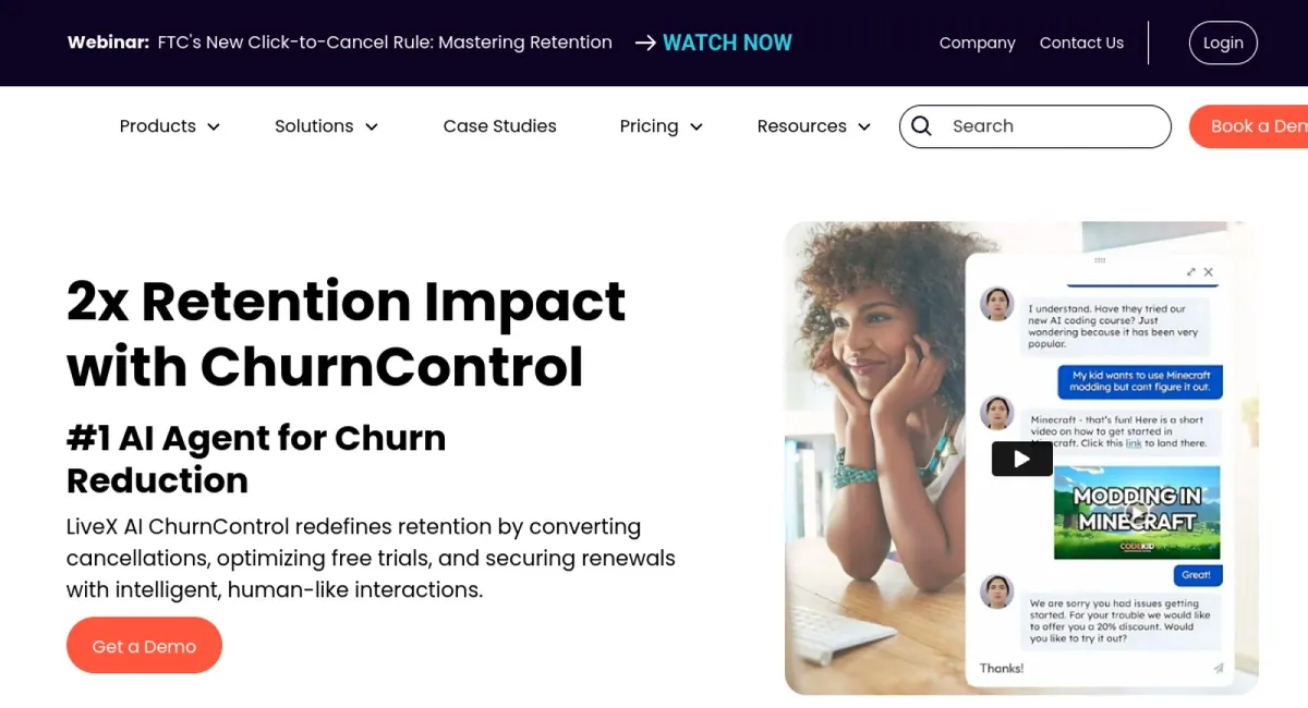 ChurnControl website