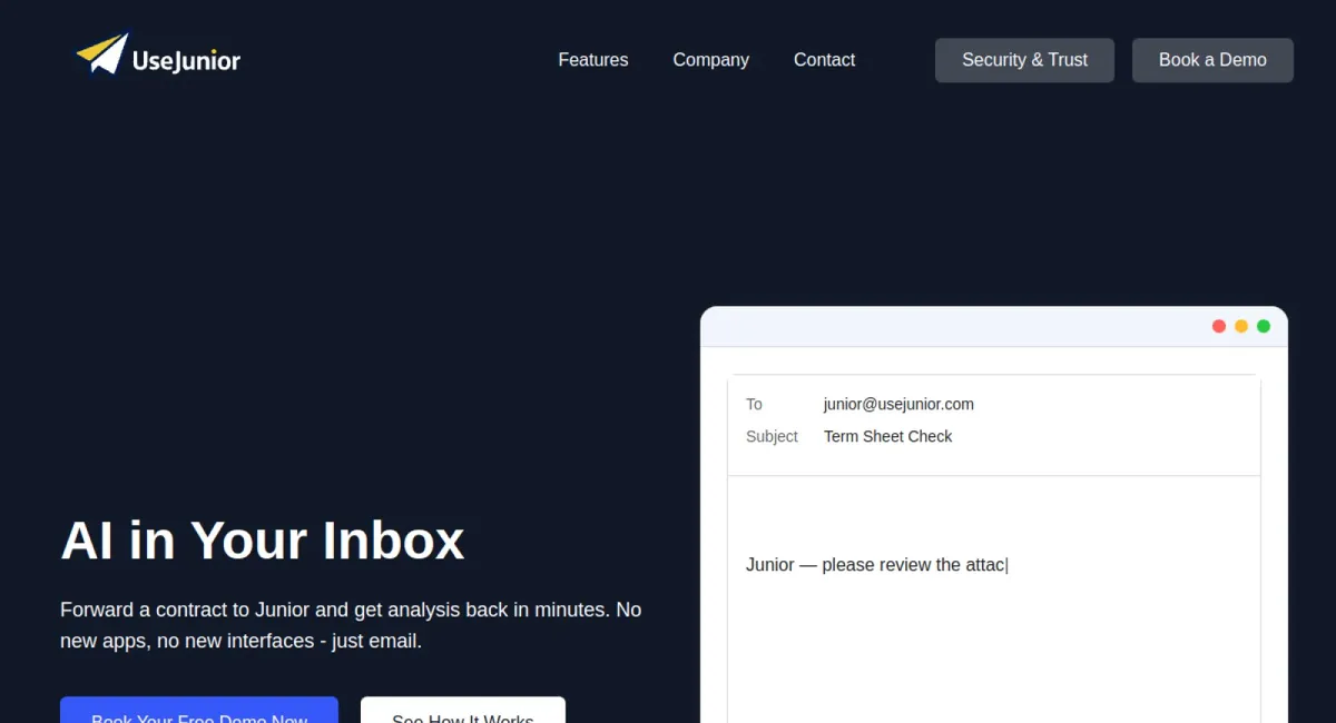 UseJunior AI Assistant website