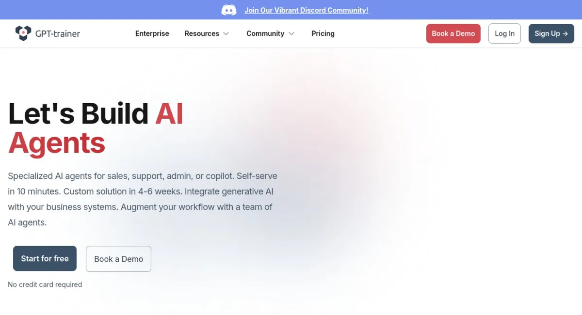 GPT-trainer website