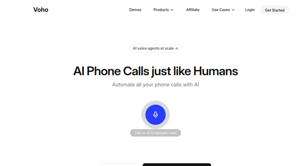 Call Support AI website