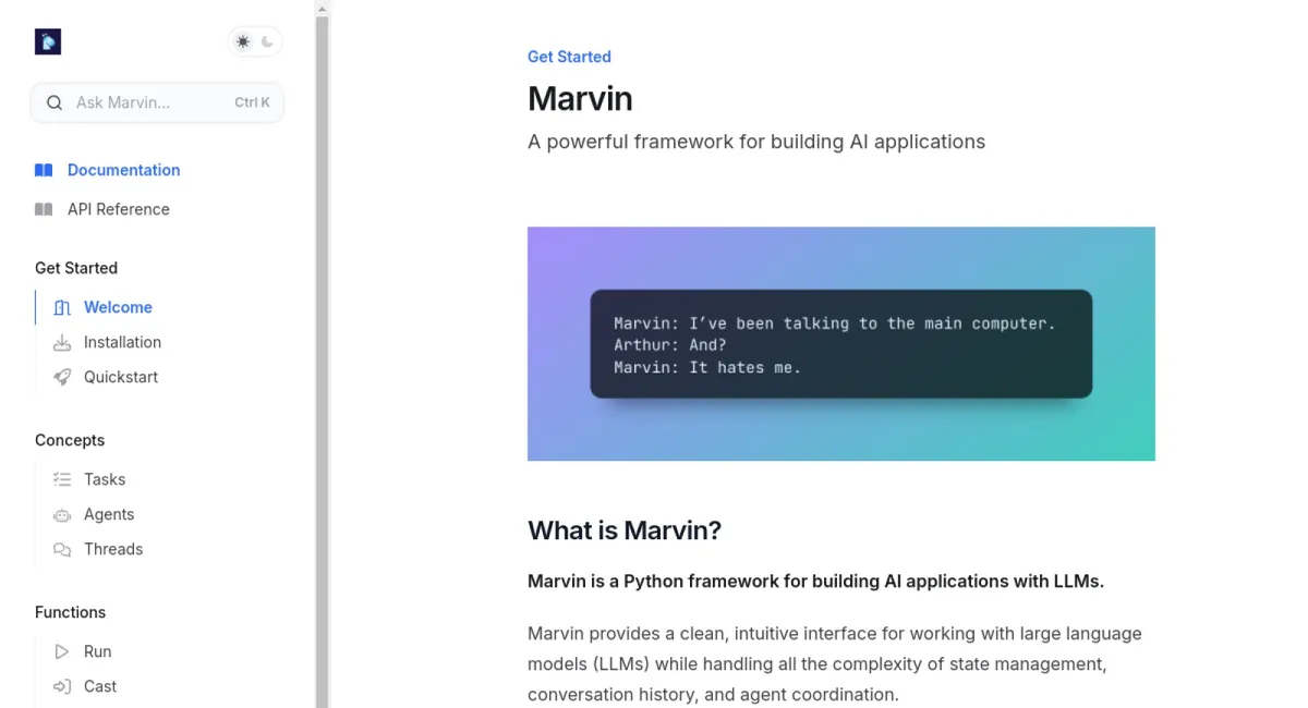 Marvin website