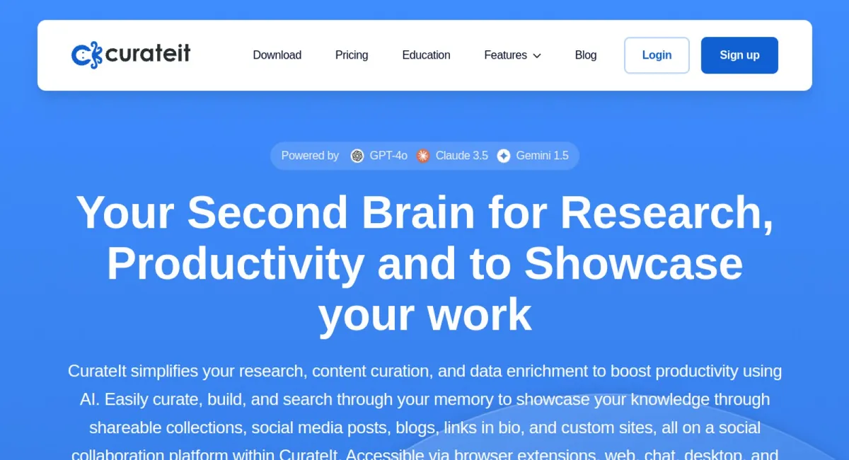 CurateIt website