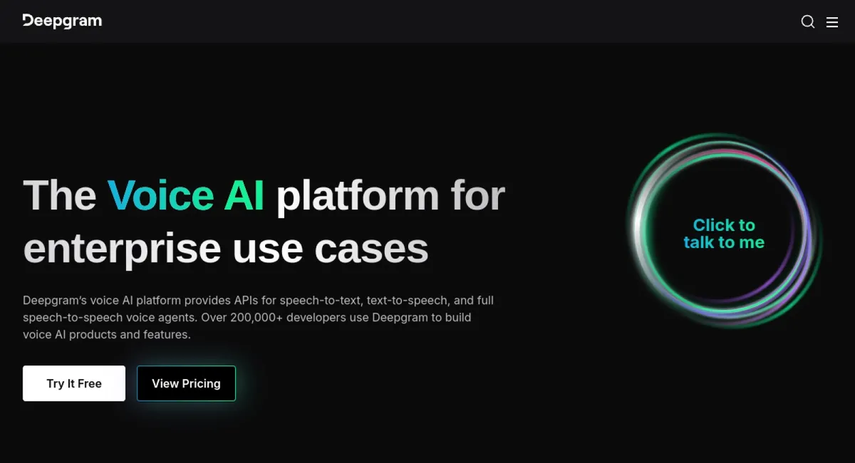 Deepgram website