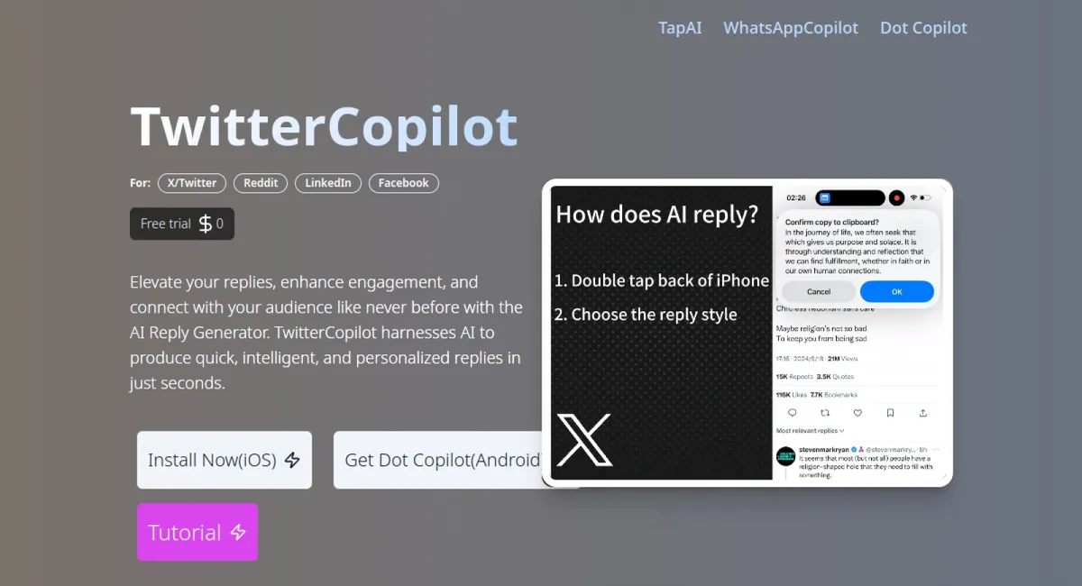 TwitterCopilot website