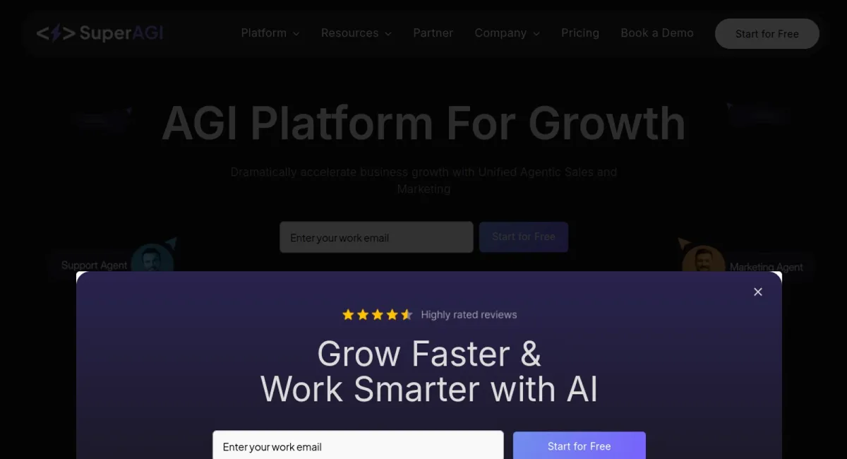 SuperAGI website