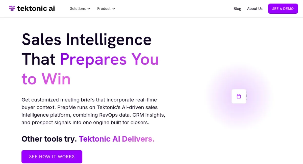 Tektonic AI website