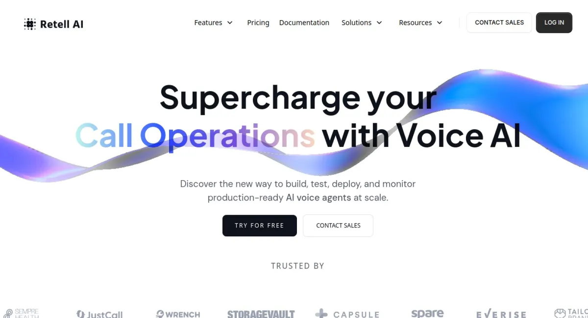 Retell AI website