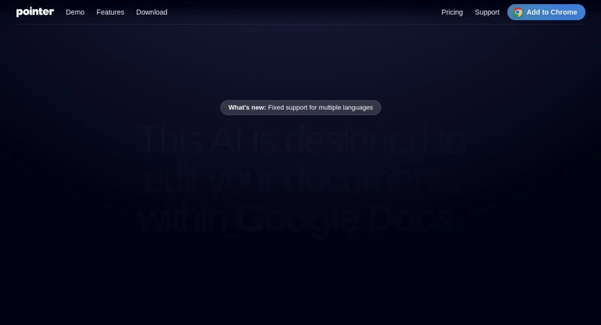 Pointer for Google Docs website