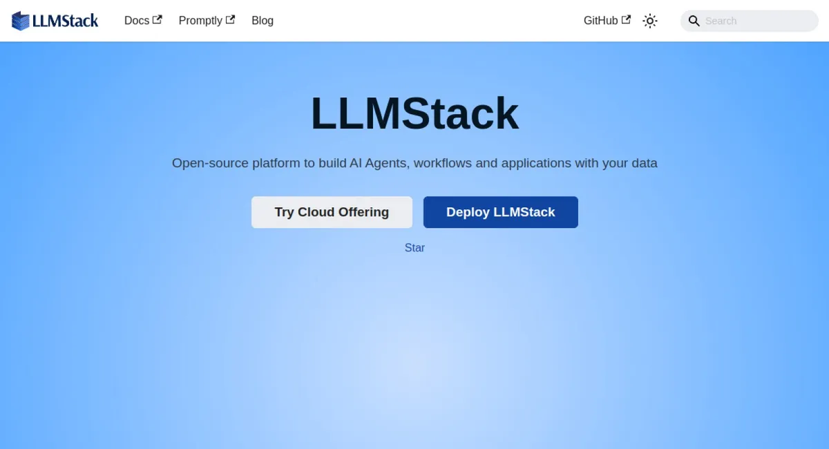 LLMStack website