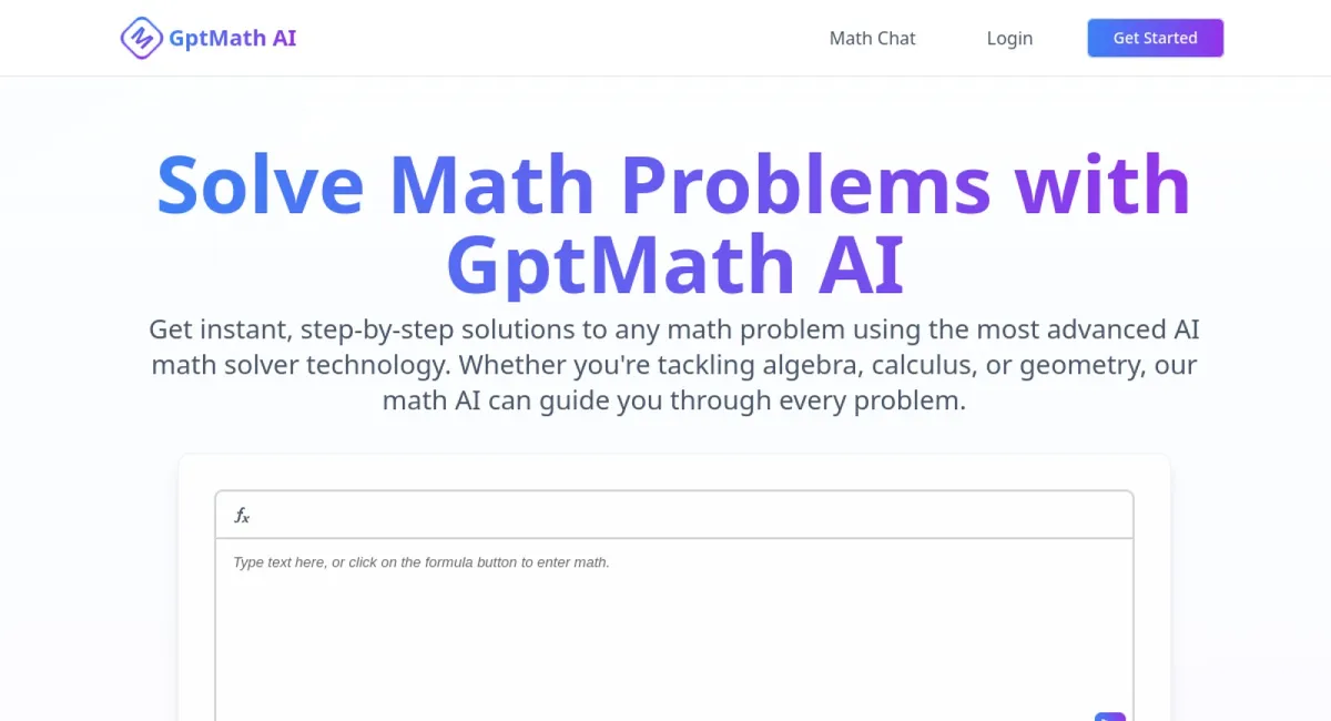 Gmath AI website
