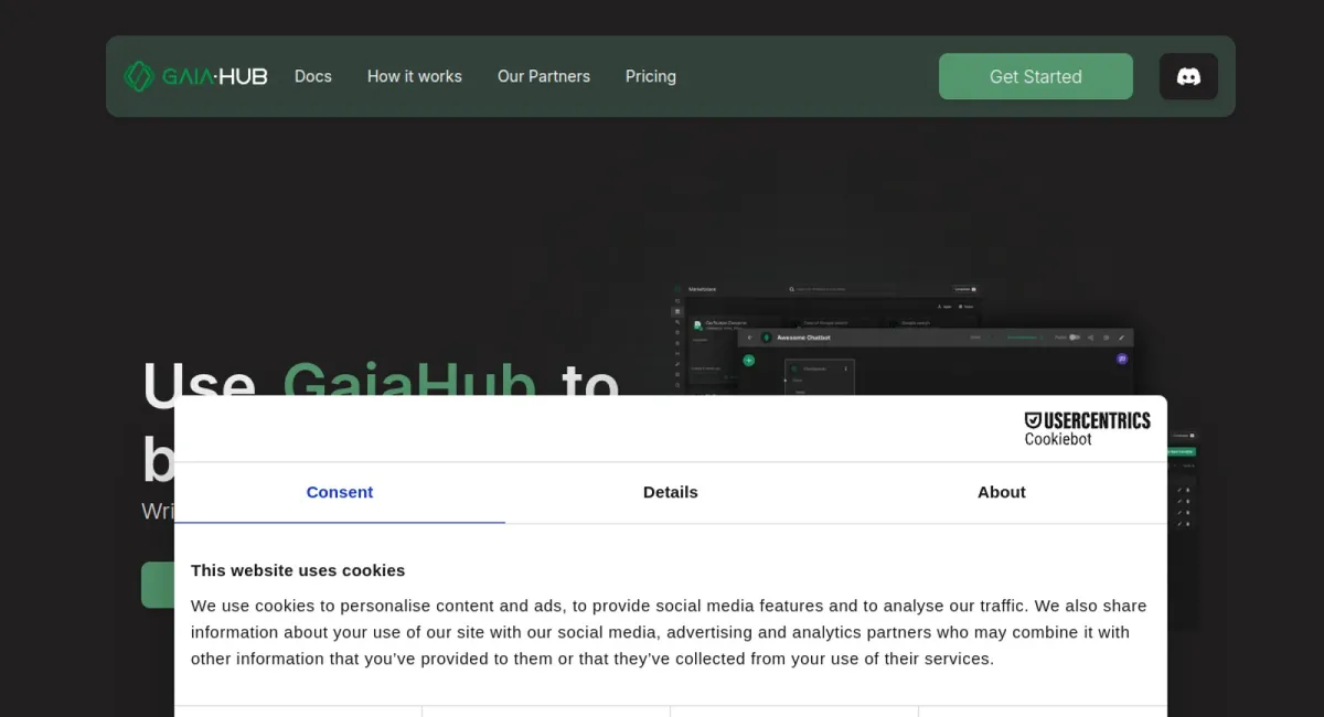 GaiaHub website