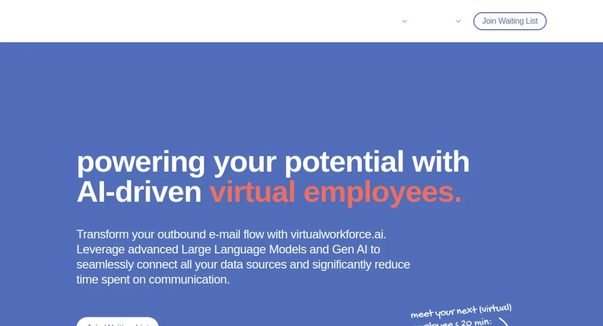 Virtualworkforce.ai website