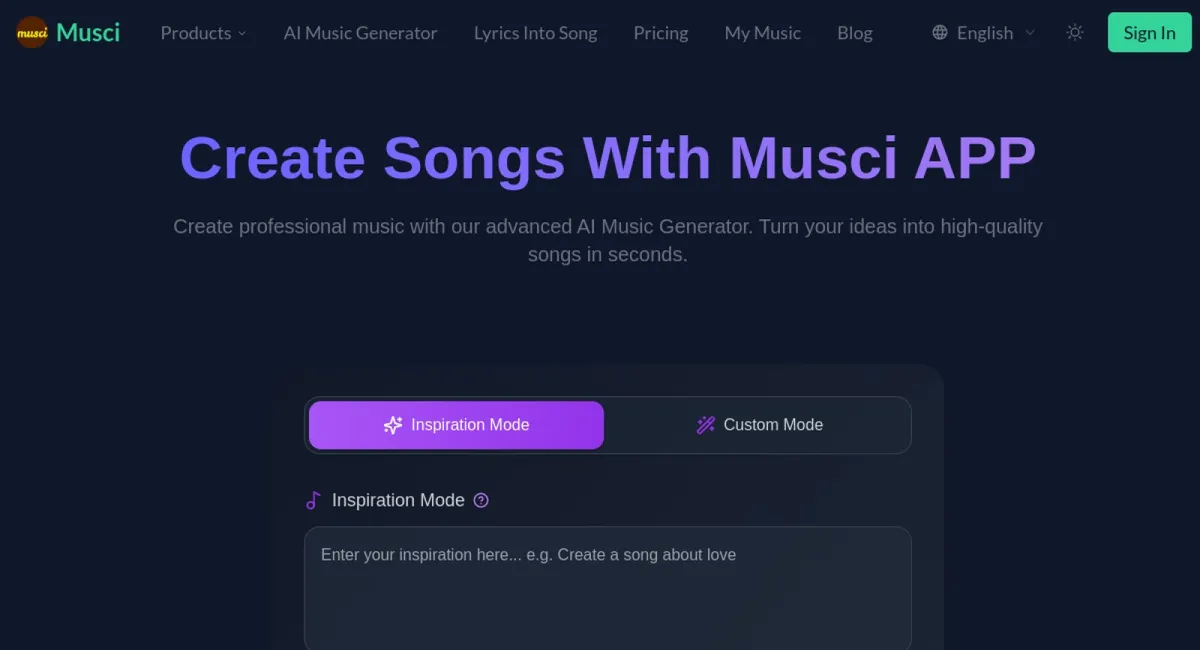 musci website