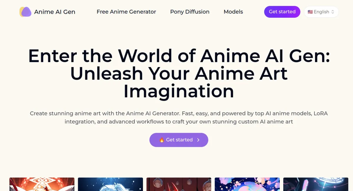 Anime AI Gen website