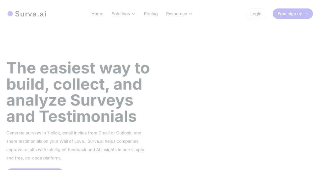 Surva.ai website