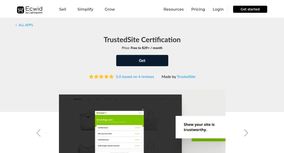 TrustedSite Certification cover