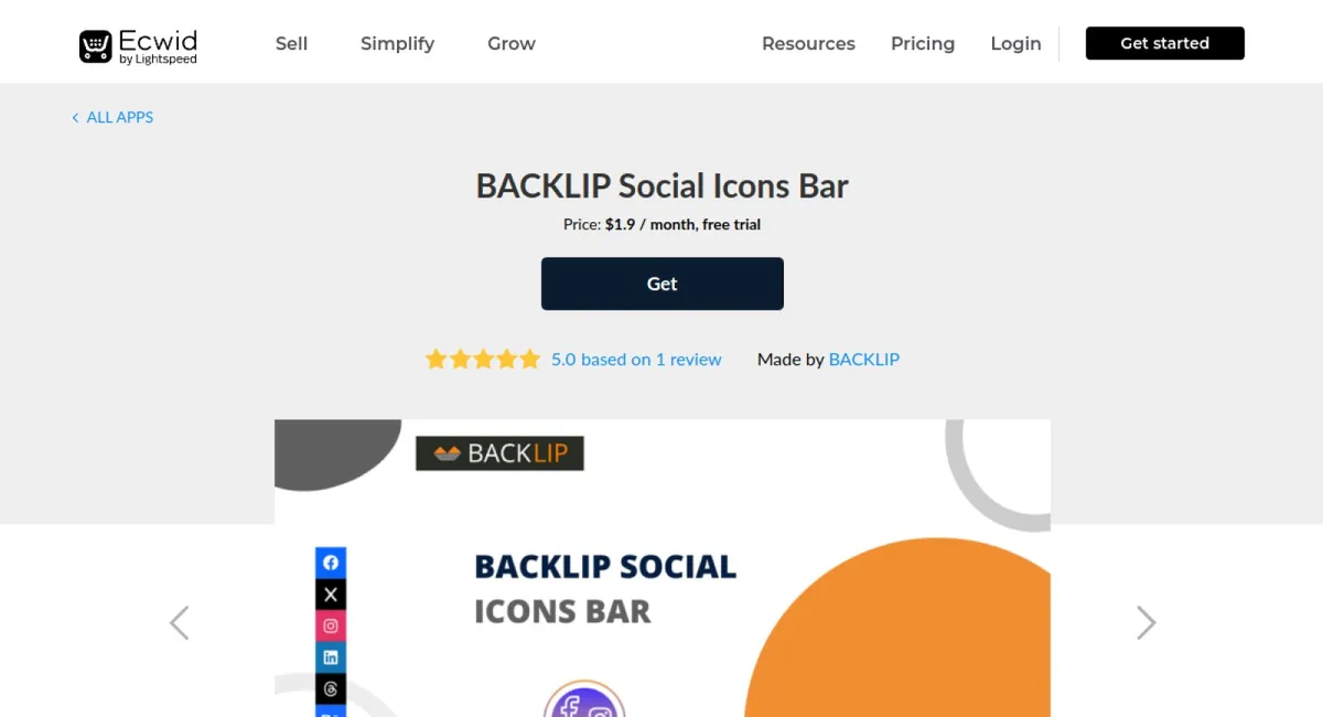 BACKLIP Social Icons Bar cover