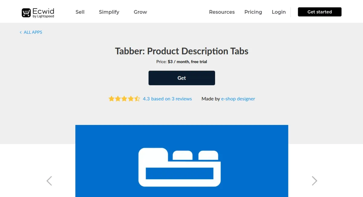 Tabber: Product Description Tabs cover