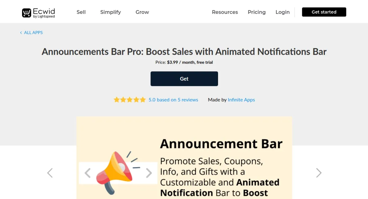 Announcements Bar Pro: Boost Sales with Animated Notifications Bar cover