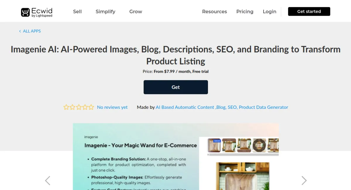 Imagenie AI: AI-Powered Images, Blog, Descriptions, SEO, and Branding to Transform Product Listing cover