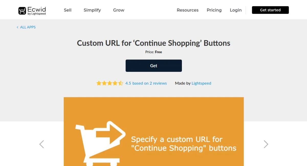 Custom URL for ‘Continue Shopping’ Buttons cover