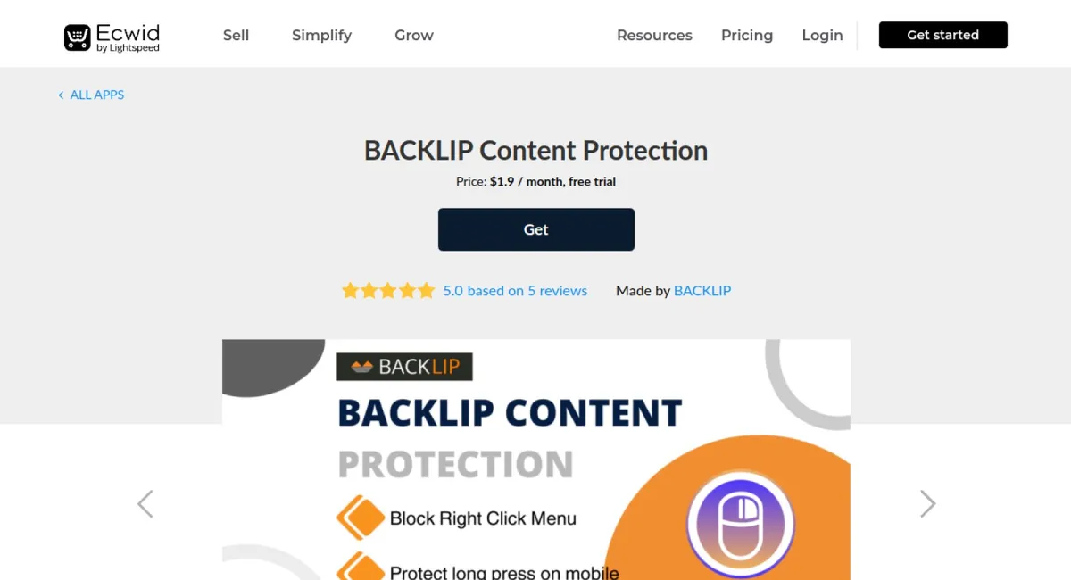BACKLIP Content Protection cover
