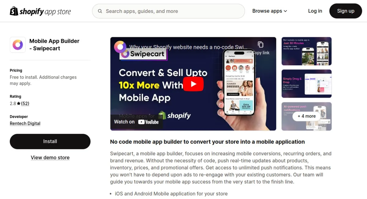 Mobile App Builder ‑ Swipecart cover