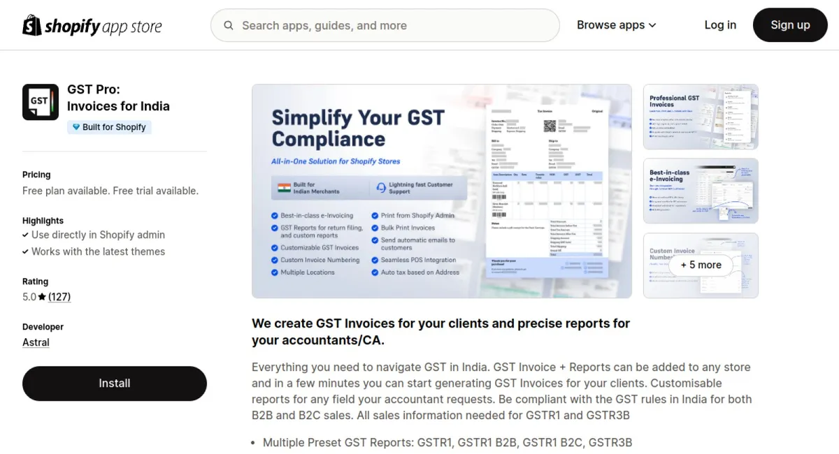 GST Pro ‑ Invoices for India cover