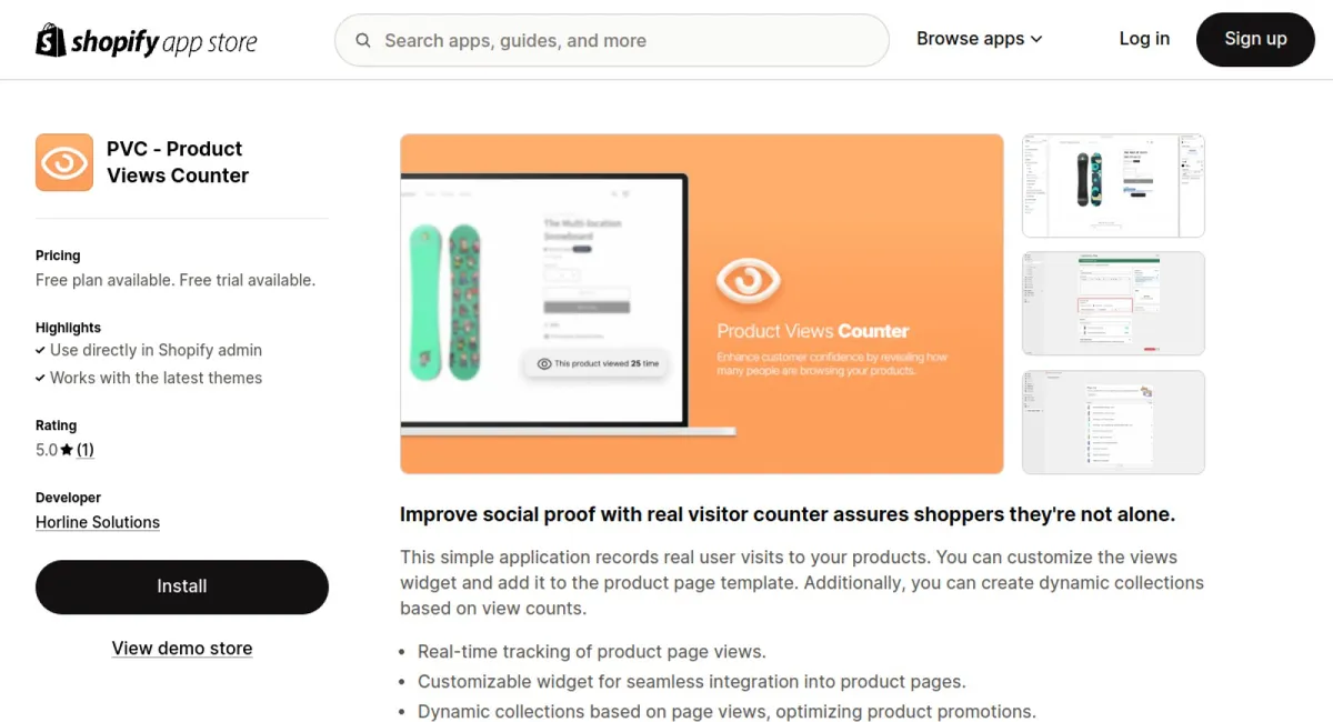 PVC ‑ Product Views Counter cover