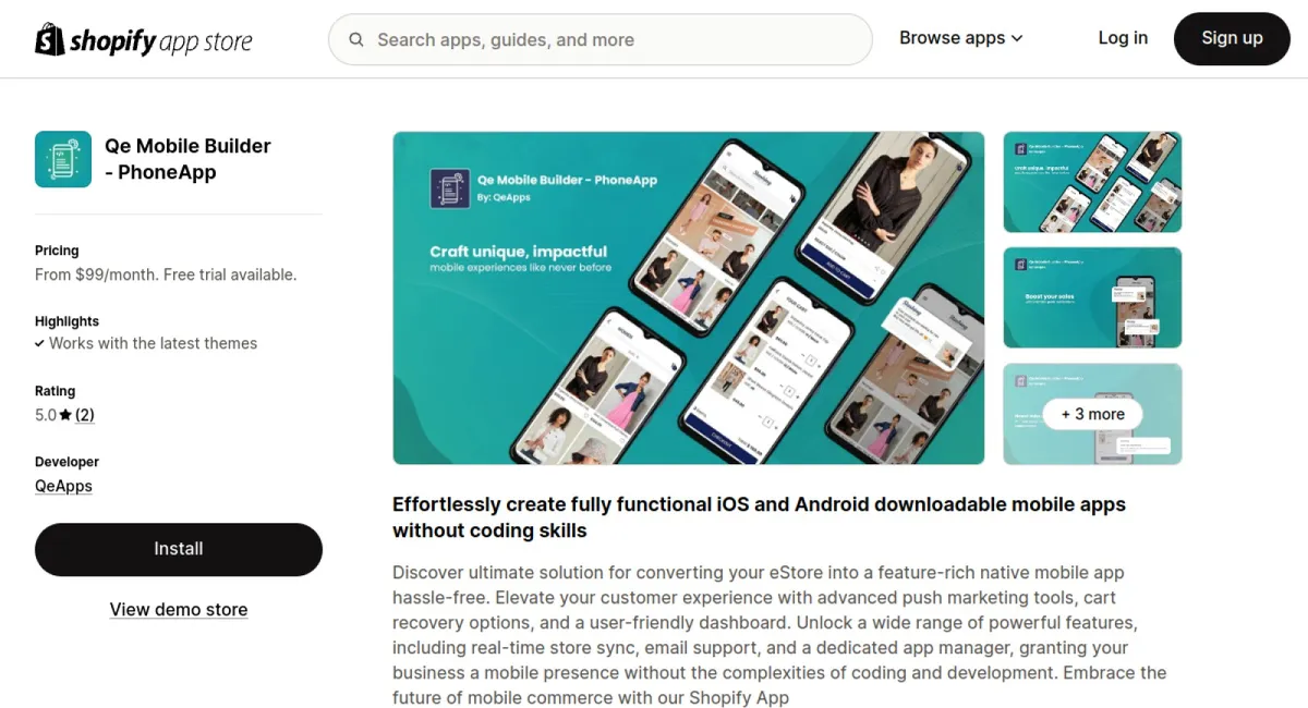 QeApps ‑ Mobile App Builder cover