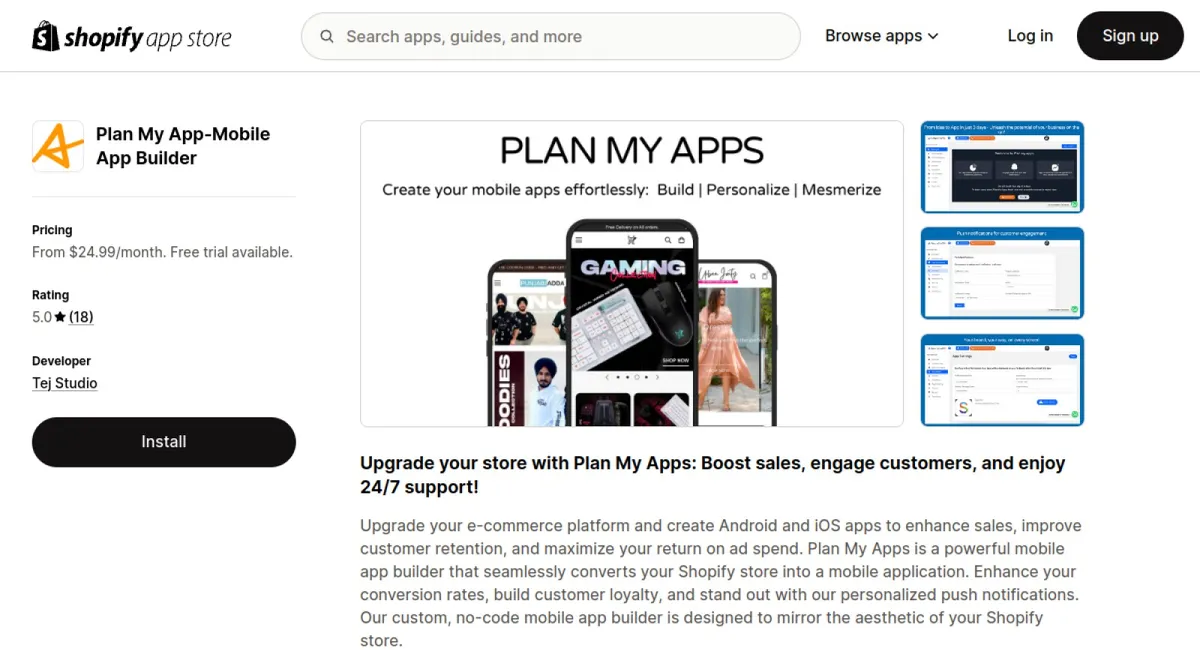 Plan My App‑Mobile App Builder cover