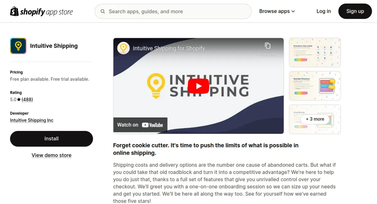 Intuitive Shipping cover